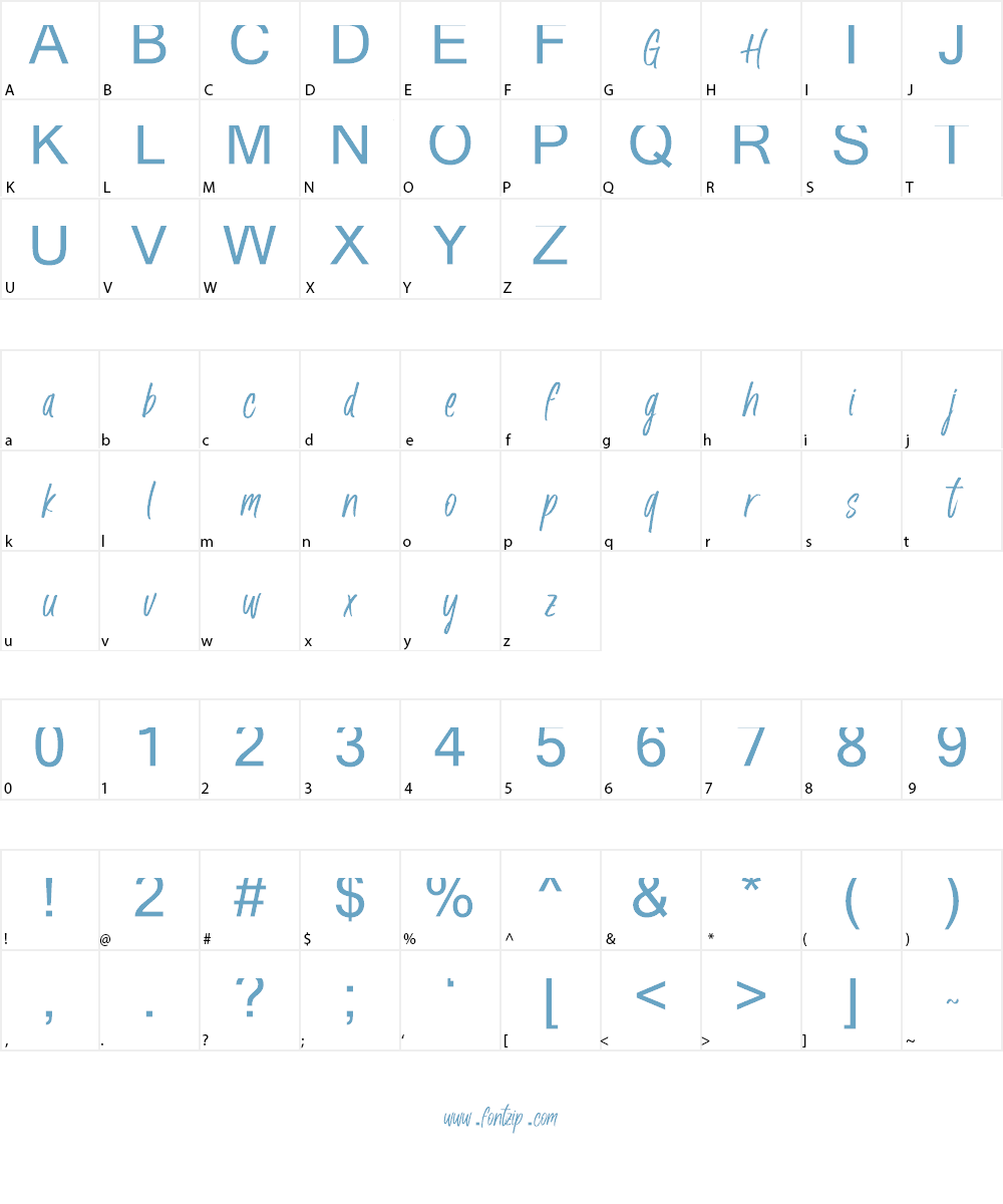 Husky Giggle DEMO Font Character